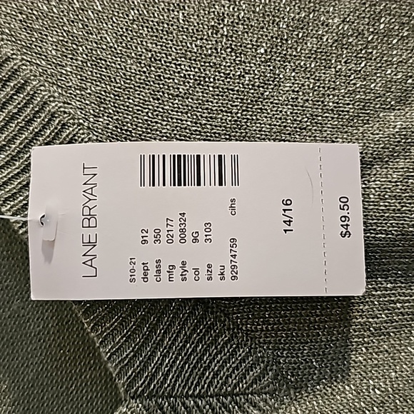 Lane Bryant green sparkle sweater - Picture 4 of 4